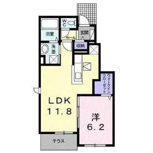 クレールIIIC【1階】の間取り