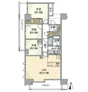 アトラス品川中延【2階】の間取り