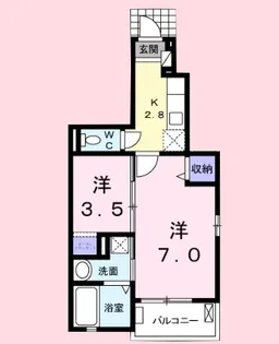 ホワイトヒルズドリーバーデンIII【1階】の間取り
