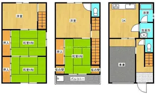 大阪府寝屋川市御幸東町【一戸建】の間取り