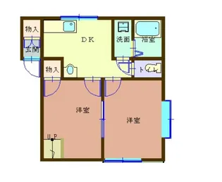 コーポジッヒエルI【1階】の間取り