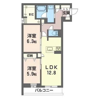 【シャーメゾン】グランパレスK【2階】の間取り