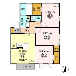 グランマーレ H【2階】の間取り