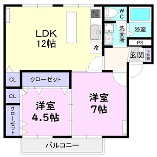 LACASA弥富B【2階】の間取り