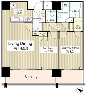 THE ROPPONGI TOKYO CLUB RESIDENCE【23階】の間取り