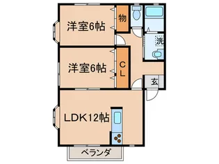 レジデンスカームIII【2階】の間取り