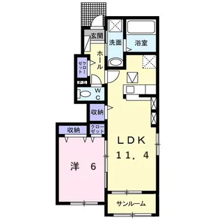 ブローテ【1階】の間取り