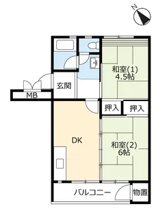 URわし宮【4階】の間取り