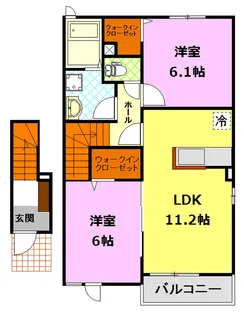 フラン・シェーネ【2階】の間取り