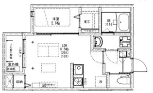 KEIAI RESIDENCE 新柏【1階】の間取り