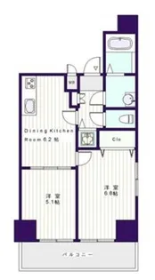 プレール・ドゥーク水天宮【9階】の間取り