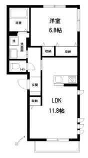 カーサ・トレム【2階】の間取り