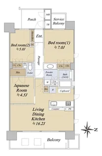 ヴェリテ洛西口駅前【3階】の間取り