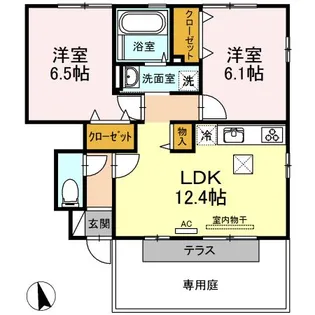 ルミエール太田 A棟【1階】の間取り