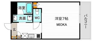 ウェルスクエア長居公園【1階】の間取り