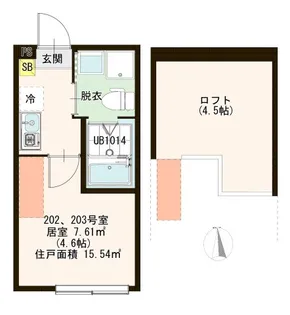 ハーモニーテラス一ツ家VII【2階】の間取り