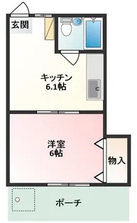 カステル池田【1階】の間取り
