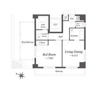 ニューシティアパートメンツ久が原【7階】の間取り