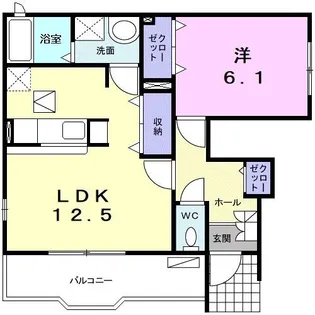 ノーブル【1階】の間取り