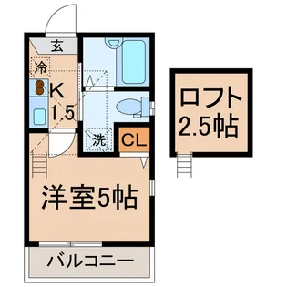 シュロス岡沢【2階】の間取り