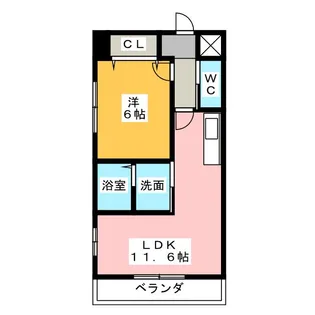 スクエアコート【1階】の間取り