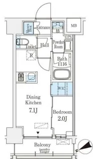 ベルファース八丁堀West【4階】の間取り