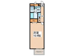 アンプルールフェールKOKI【3階】の間取り