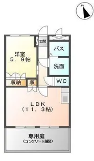 シーウィンド1【1階】の間取り