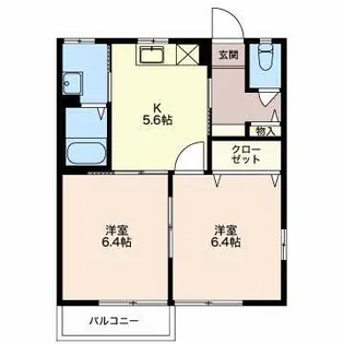 セレッソ赤砂【1階】の間取り