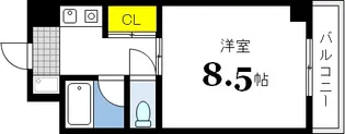フレア21三篠【8階】の間取り