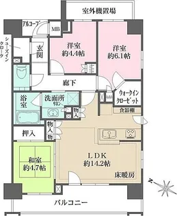 音羽パークハウス【9階】の間取り