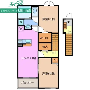 カーサプレッソ【2階】の間取り