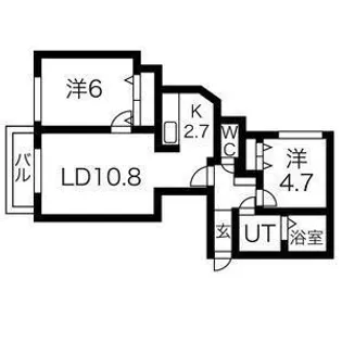 コローレ琴似【2階】の間取り