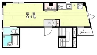 クオン旗の台【3階】の間取り
