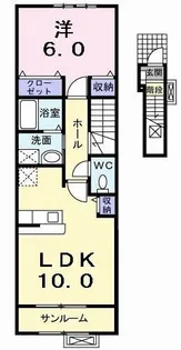 カーサTH・I【2階】の間取り