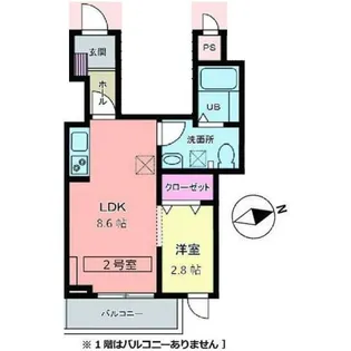メリディアン多賀城南宮 壱番館【1階】の間取り