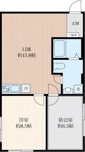 リトルズトーンラシクラス平和公園【3階】の間取り