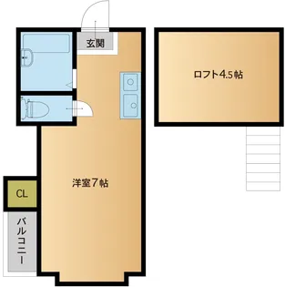 アーカス渡辺通南【1階】の間取り