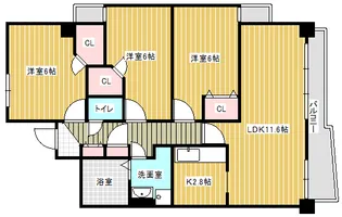 スカイヒルズST【2階】の間取り