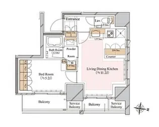 ブランシエスタ白山【9階】の間取り