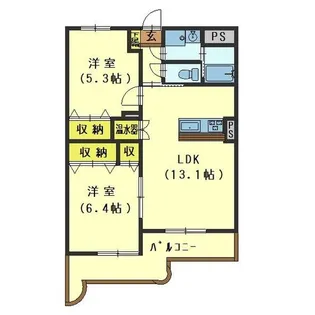 さくらハイツ清水【3階】の間取り