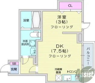 メリディアン名取【2階】の間取り