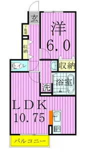 シャルマン・ルミエール【1階】の間取り