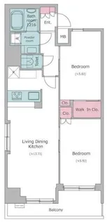 レジディア銀座東【2階】の間取り