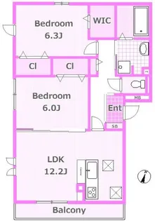 ヴューテラス寺尾の森【2階】の間取り