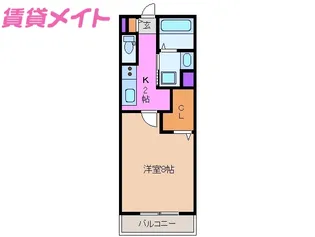 ガノスB棟【2階】の間取り