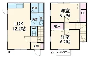 グリーンヒル新原Cの間取り