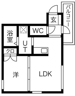 カトラス天神南【2階】の間取り