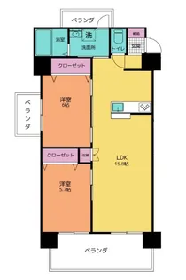 EsanTerrace石川【5階】の間取り