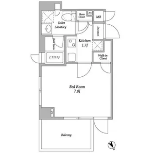 クレストパーク洗足池【2階】の間取り